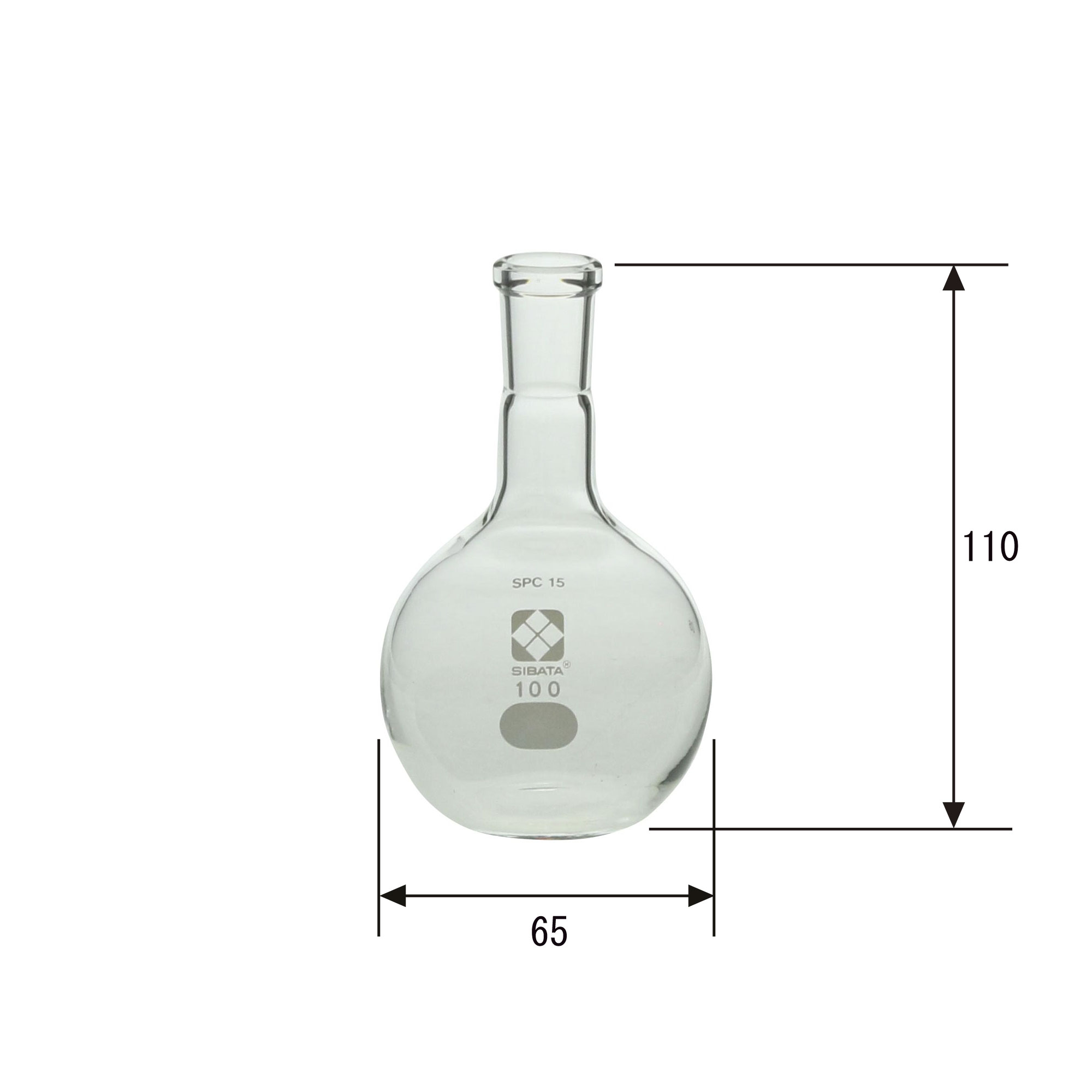 SPC平底フラスコ 100mL - 柴田科学株式会社