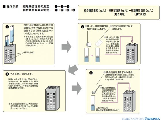 残留塩素測定器 Dpd法 樹脂板仕様 試薬付 柴田科学株式会社