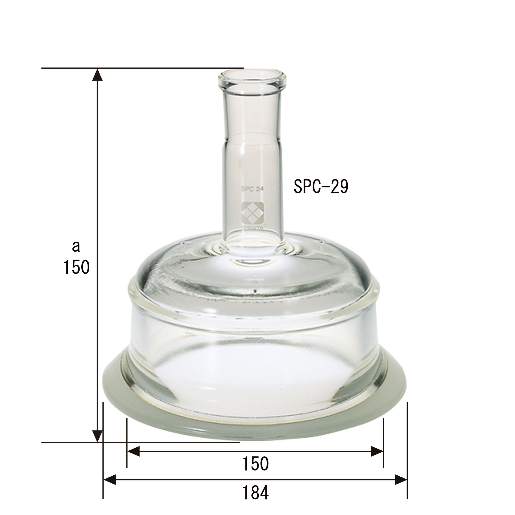 柴田科学〕共通摺合セパラブルカバー バンド式 85mm 2口 005800-2 研究、開発用